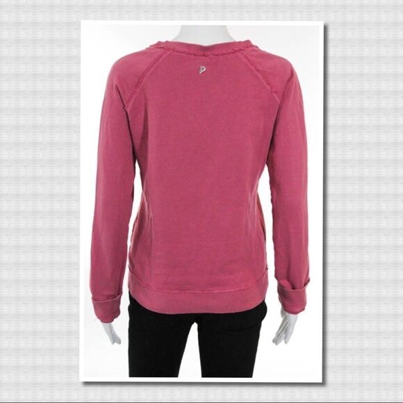 Dondup Pink Embroidered Distressed Sweatshirt L - Picture 3 of 6